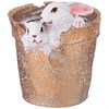 Кашпо"зайчики в золотом ведре"" 19*22*23 см - фото 400648