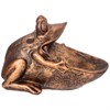 Шкатулка декоративная для мелочей "Лягушка"  26*18 см цвет: бронза - фото 401500