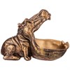 Шкатулка декоративная для мелочей "Бегемот"  30*22 см цвет: бронза - фото 401504