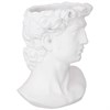 Ваза декоративная "Голова давида" цвет: белый H=21,5 см ,W=17 см ,глубина 15 см - фото 401509