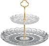 Фруктовница 2-х ярусная "Muza crystal" D=18/30 см H=28,5 см - фото 401744