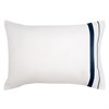 Набор из двух наволочек из сатина белого цвета с темно-синим кантом из коллекции Essential, 50х70 см - фото 403559