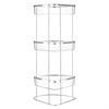 Полка напольная трехъярусная угловая Siv, хром - фото 404439