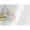 Полка для душа настенная угловая Siv, золотистая - фото 404473