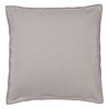 Чехол на подушку из фактурного хлопка серого цвета с контрастным кантом из коллекции Essential, 45х45 см - фото 405047