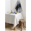 Скатерть из хлопка белого цвета в клетку из коллекции Essential, 170х250 см - фото 405132
