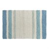 Коврик для ванной из хлопка с синей полоской коллекции Essential, 50х80 см - фото 405240