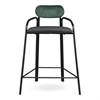 Стул полубарный Ror, Round, велюр, черный/темно-зеленый/черный - фото 405459