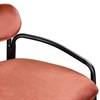 Стул полубарный Ror, Round, велюр, черный/темно-красный - фото 405469