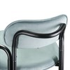 Стул барный Ror, Round, велюр, черный/светло-бирюзовый - фото 405491