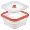 Контейнер для переноски и хранения силиконовый квадратный складной Silikobox, 600 мл, красный - фото 406329
