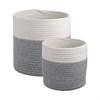 Кашпо Nygard, D20х19 см, кремовое/светло-серое - фото 407530