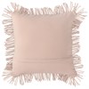 Чехол на подушку макраме с бахромой цвета пыльной розы из коллекции Ethnic, 45х45 см - фото 407843