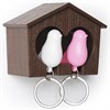 Держатель для ключей Duo Sparrow, коричневый/белый/розовый - фото 407852