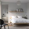 Кровать каркасная NEIDEN IKEA Queen, сосна, 156x207 БЕЗ ЛАМЕЛЕЙ - фото 408275