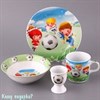 Детский набор посуды на 1 персону "Футболисты", 4 пр. - фото 42018
