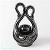 Аромалампа "Два лебедя", керамика, чёрный - фото 46818