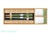 Подарочный набор для суши на 2 персоны в упаковке из бамбука, зелёный - фото 50247