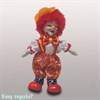 Фигурка "Клоун с красными волосами", h=16 см - фото 50657