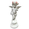 Фигура декоративная Ангел с розочками L21W15H39cм - фото 68321