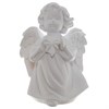 Фигура декоративная Ангелочек со звездочкой цвет: белый L11W8H15cм - фото 68329