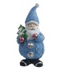 Фигура декоративная Дед Мороз с елочкой цвет: голубой L7W6H16.5см - фото 69321