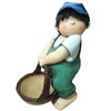 Фигура декоративная Мальчик с корзиной Н38см - фото 69485