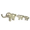 Набор из 3-х декоративных фигурок Семья слонов цвет: серебристо-бежевый L57W15H8.5см - фото 69610