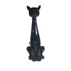 Фигура декоративная Кошка черная глянец L19W19H53см - фото 69626