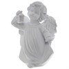 Фигура декоративная Ангел Белый с фонариком  L11W8H15cм - фото 69795