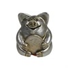 Фигура декоративная Свинка рубль бережет серебристая L4.5W5H5см - фото 69885