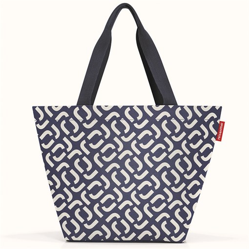 Сумка shopper m signature navy - фото 327279
