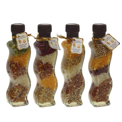 Бутылка декоративная "Крупы", L4,5 W4,5 H17,5 см, 4в. - фото 332307