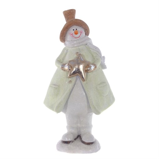 Фигурка декоративная "Снеговик", L12,5 W10 H24,5 см - фото 336124
