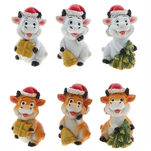 Фигурка декоративная "Коровка", L2,5 W2,8 H4,2 см, 6в. - фото 336305