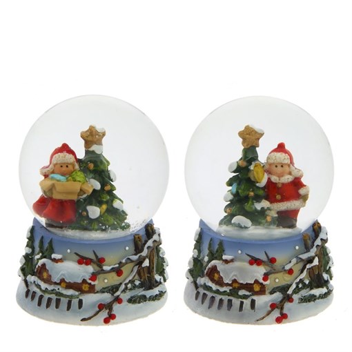 Фигурка декоративная в стекл. шаре "Мальчик/девочка" D4,5 см, L4,8 W4,8 H6,5 см, 2в. - фото 336576