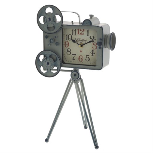 Часы настольные декоративные "Кинопроектор", L25,5 W22 H43 см, (1хАА не прилаг.) - фото 337278