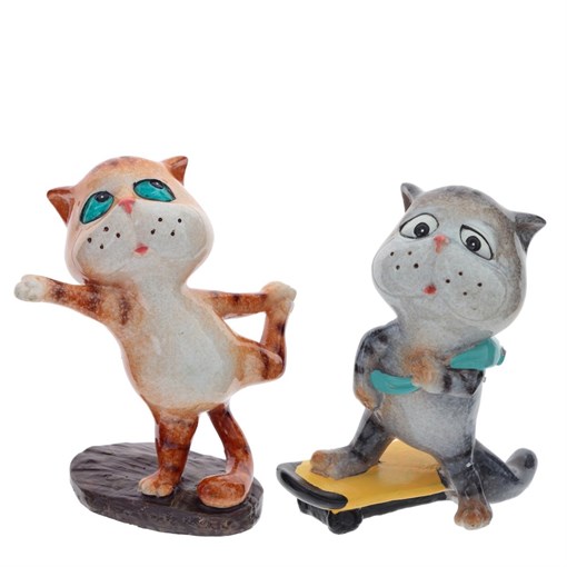 Фигурка декоративная "Кот", L8 W7 H12 см, 2в. - фото 341678