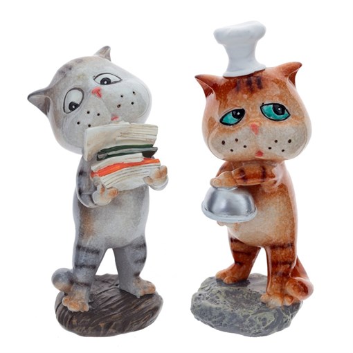 Фигурка декоративная "Кот", L6 W6 H14,5 см, 2в. - фото 341686