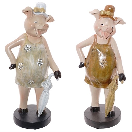 Фигурка декоративная "Свинка", L10 W9 H25,5см, 2в - фото 344170