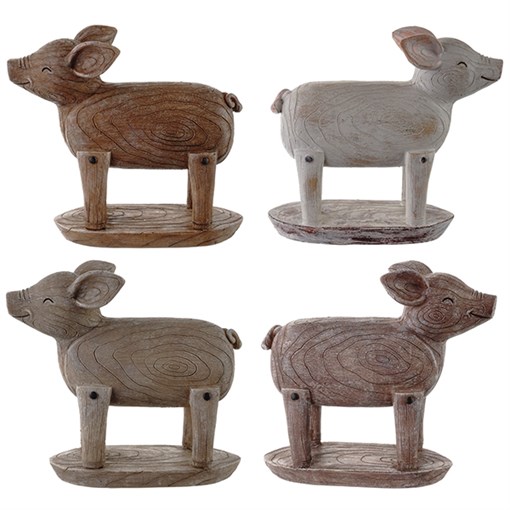 Фигурка декоративная "Свинка", L12,5 W5 W12см, 4в - фото 344187