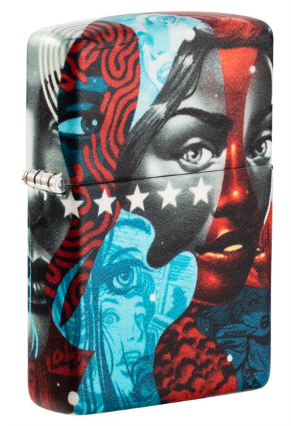 Зажигалка Zippo Tristan Eaton с покрытием White Matte, латунь/сталь, разноцветная, 38x13x57 мм - фото 354363