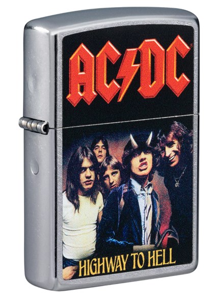 Зажигалка ZIPPO AC/DC® с покрытием Street Chrome™, латунь/сталь, серебристая, матовая, 38x13x57 мм - фото 354421