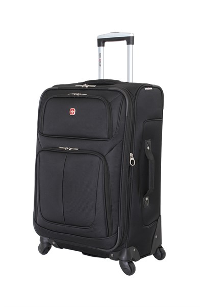 Чемодан SWISSGEAR SION, чёрный, полиэстер 750x750D добби, 41x26x70 см, 56 л - фото 355041