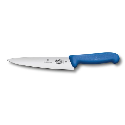 Нож разделочный VICTORINOX Fibrox с лезвием 19 см, синий - фото 355548