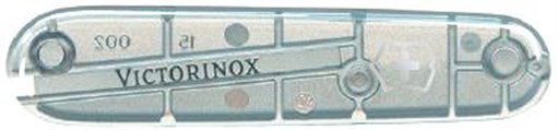 Передняя накладка для ножей VICTORINOX 91 мм, пластиковая, полупрозрачная серебристая - фото 355607