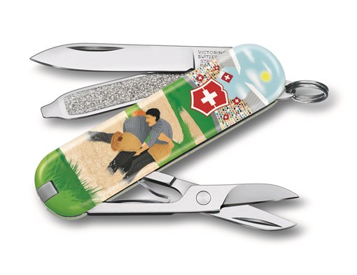 Нож-брелок VICTORINOX Classic "Swiss Wrestling", 58 мм, 7 функций - фото 355700
