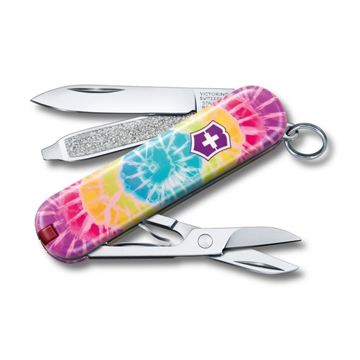 Нож-брелок VICTORINOX Classic "Tie Dye", 58 мм, 7 функций - фото 355842