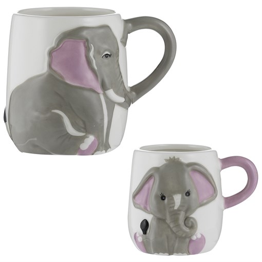 Набор из 2 кружек elephant, 405 мл и 195 мл - фото 366053