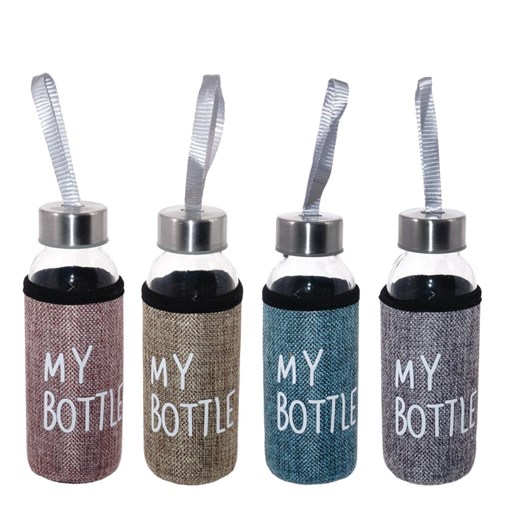 Бутылка "My bottle" в чехле, 300 мл, L6 W6 H17 см, 4в. - фото 370359